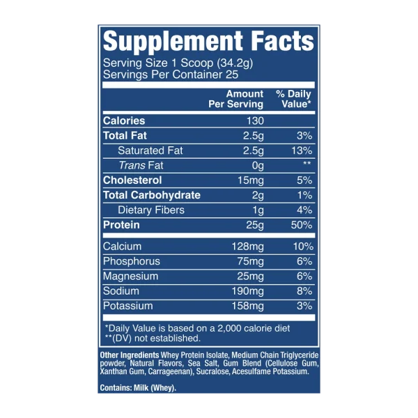 M Itholate Protein-Milk&Cookies-Supp Facts