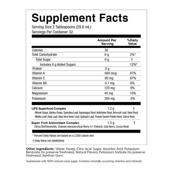 Life-FLYTE Supp Facts